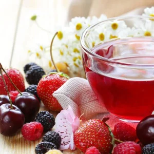Te rojo frutas del bosque